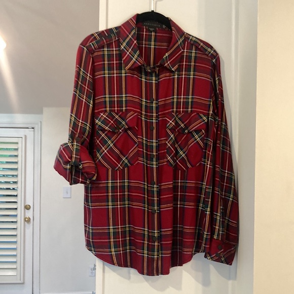 Sanctuary boyfriend shirt in red plaid - Picture 7 of 11